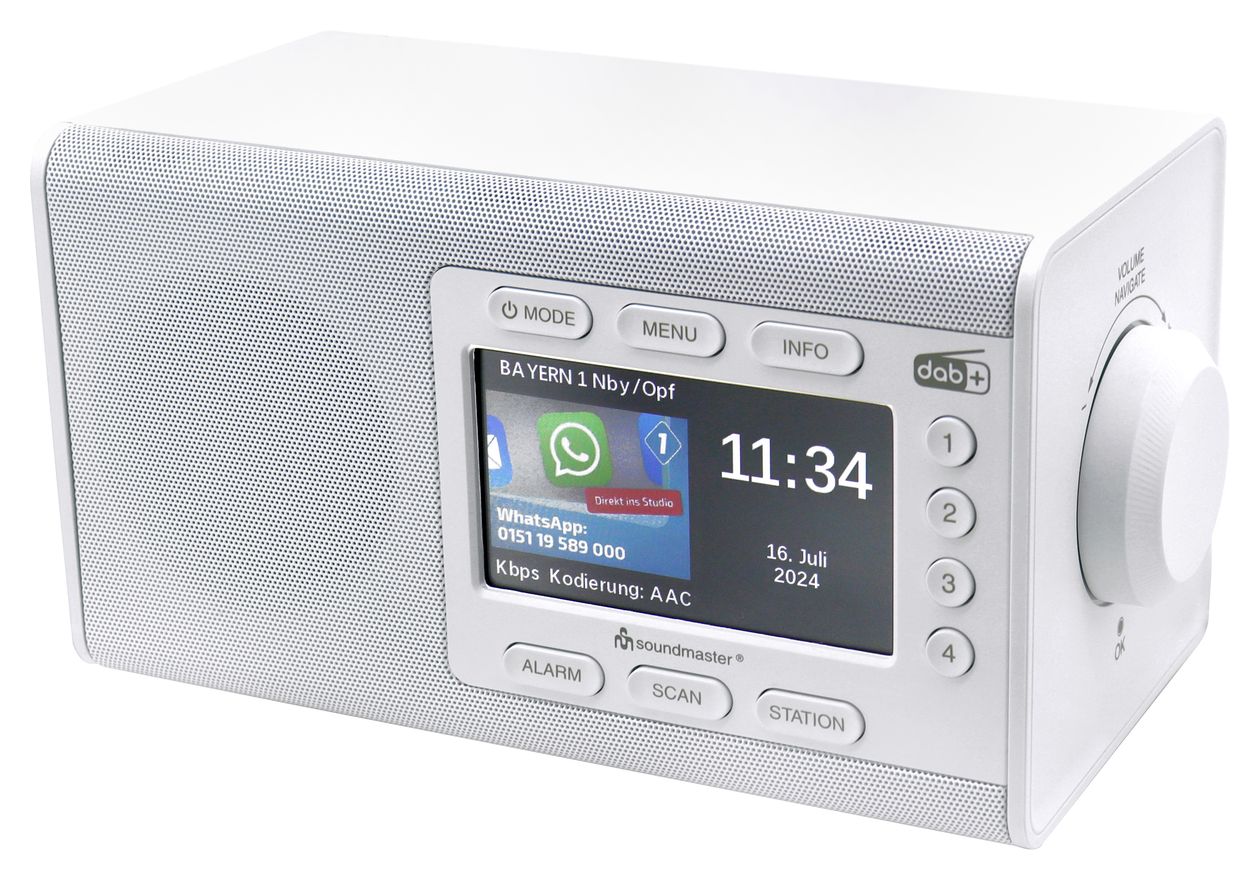 DAB900WE Bluetooth DAB+, FM Radio Tragbar  (Weiß) 