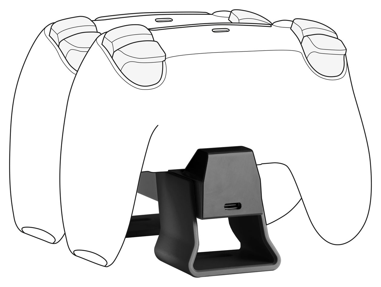 PS5 Twindoock Charger Ladestation PlayStation PS5 Kabelgebunden  (Schwarz) 