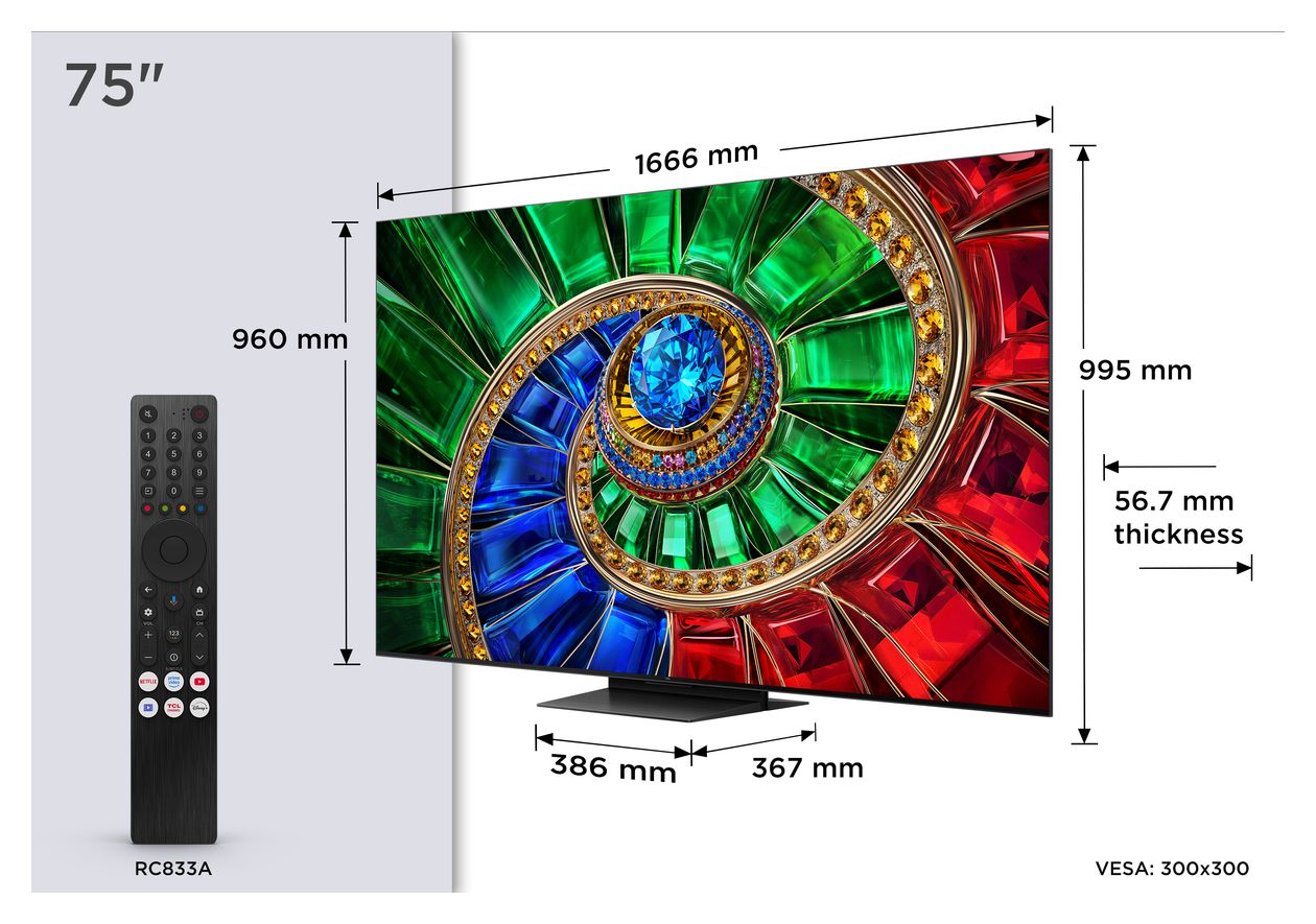 75RM7L RGB-Mini LED 190,5 cm (75 Zoll) Fernseher 4K Ultra HD VESA 300 x 300 mm 