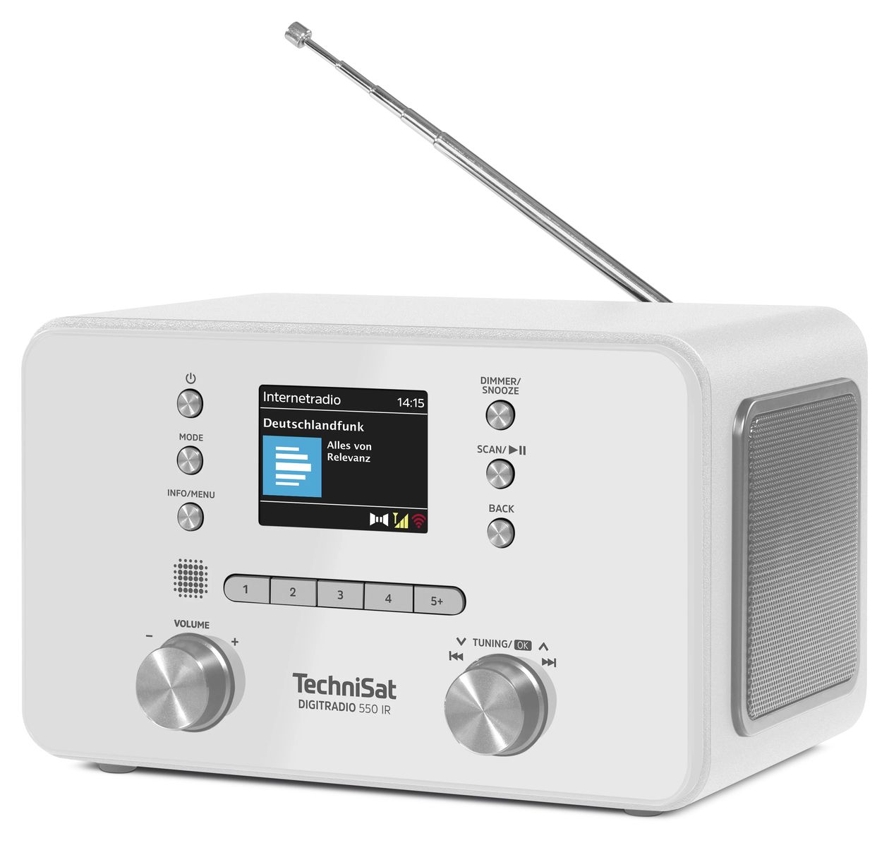 DigiRradio 550 IR Bluetooth DAB+, FM Radio Persönlich  (Weiß) 