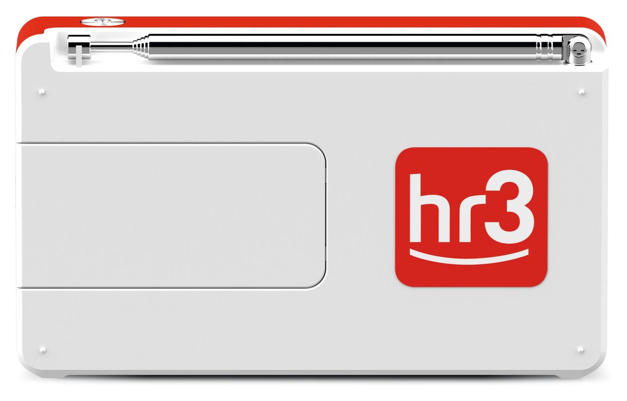 Digitradio 1 hr3 Edition DAB, DAB+, UKW Radio Tragbar  (Rot, Weiß) 