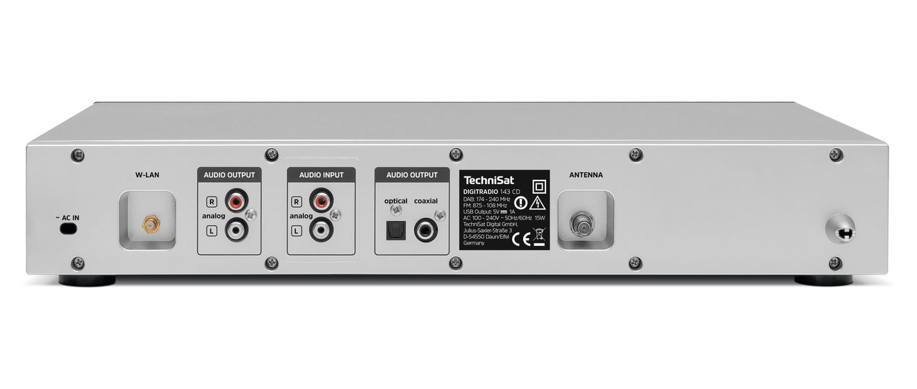 DigitRadio 143 CD (V3) Home-Audio-Minisystem DAB+, FM Bluetooth  (Silber) 