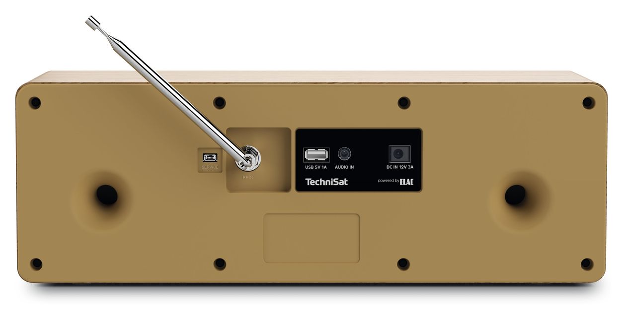 DigitRadio 3 ASA Bluetooth DAB+, FM Radio Tragbar  (Blackberry, Eiche) 