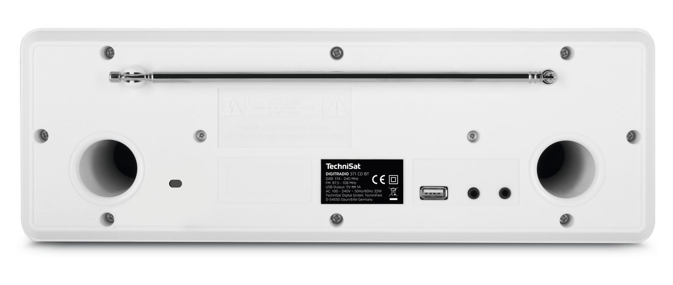 DigitRadio 371CD BT CD Payer DAB, DAB+, FM Radio  (Weiß) 