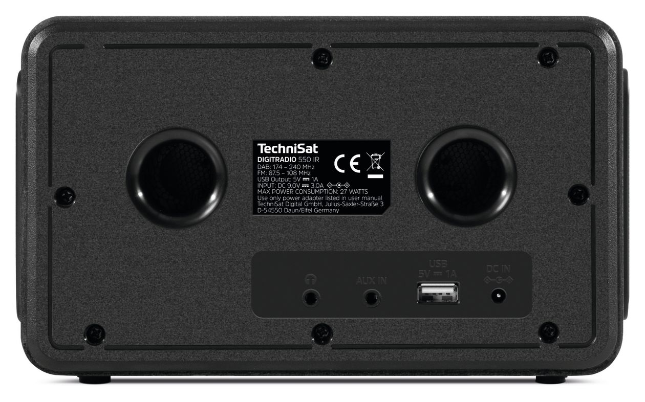 DigitRadio 550IR Bluetooth DAB+, FM Radio Persönlich  (Schwarz) 