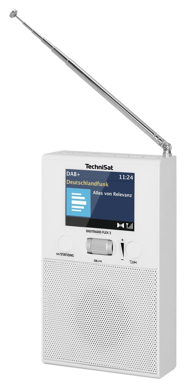 DigitRadio Flex 2 Bluetooth DAB+, FM Radio Tragbar  (Weiß) 