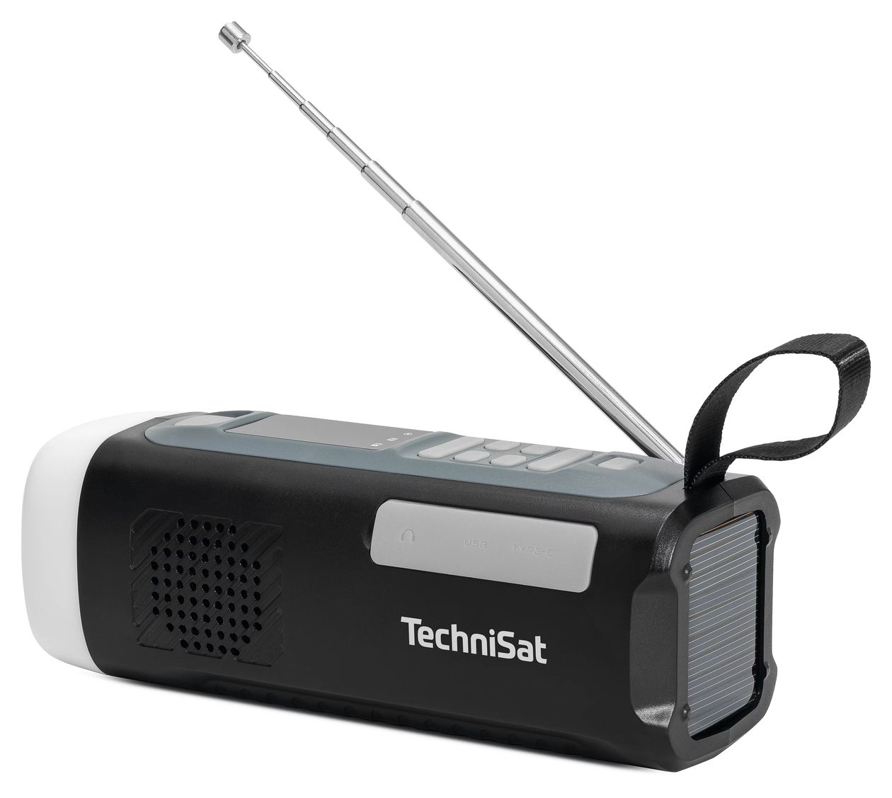 Viola Kurbelradio – Notfallradio mit Solar und Kurbel Bluetooth FM Radio Tragbar  (Schwarz) 