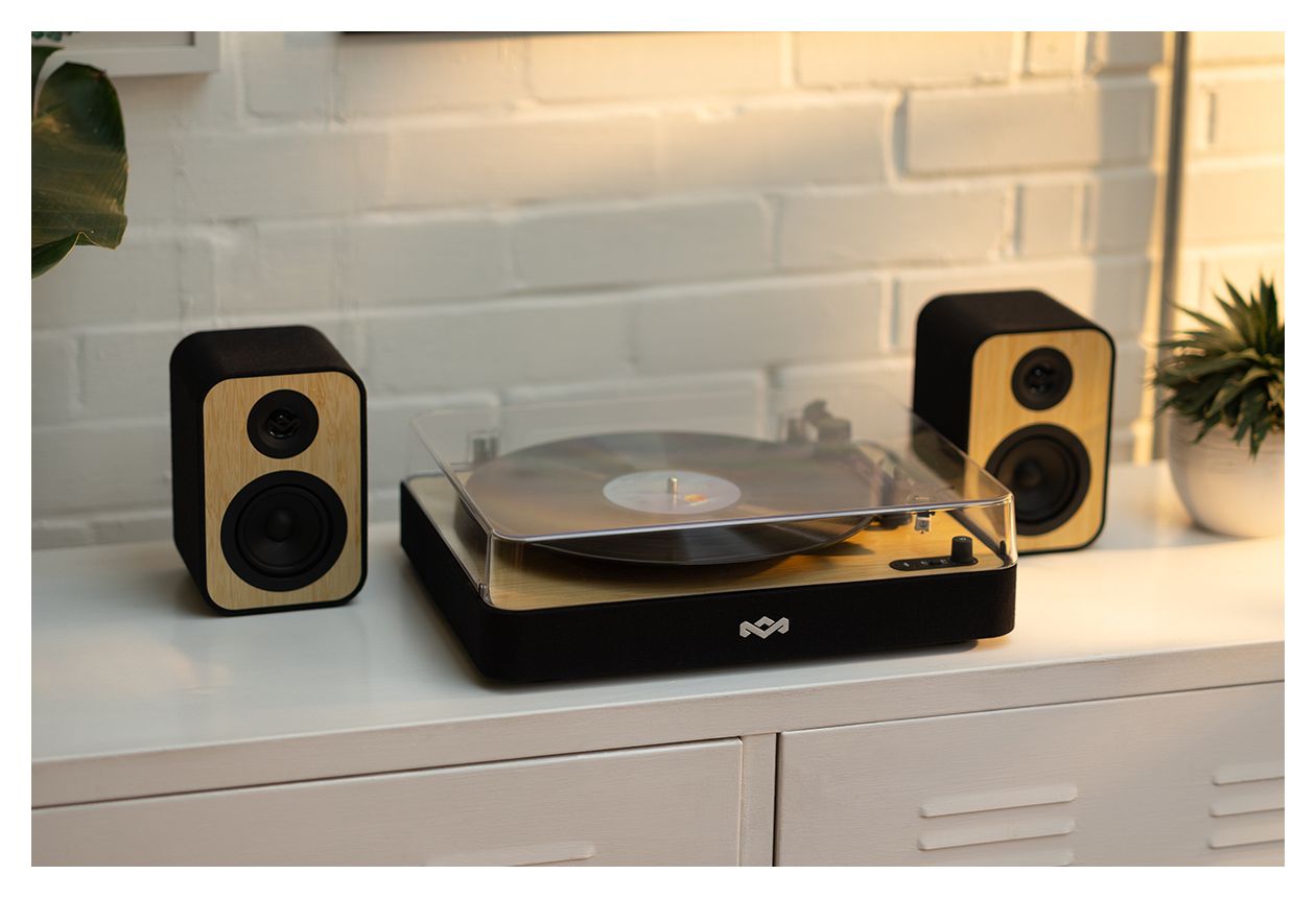 Revolution Audio-Plattenspieler mit Riemenantrieb  (Schwarz, Holz) 