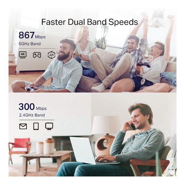 RE335 AC1200 WLAN Repeater Mesh WiFi 5 Dual-Band (2,4 GHz/5 GHz) 867 Mbit/s 