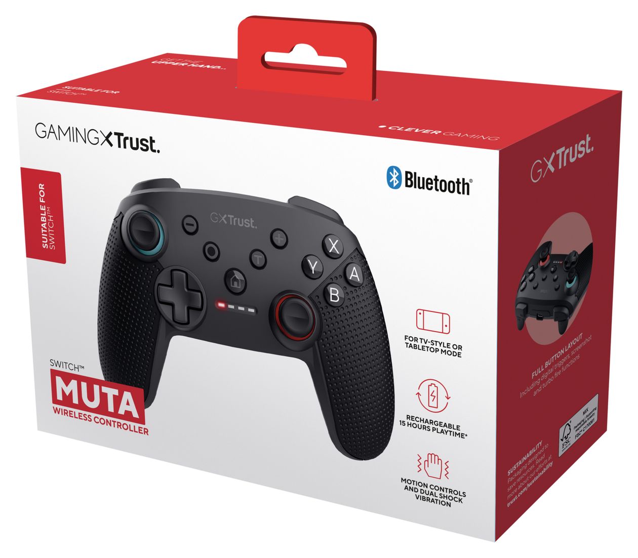 GXT1246 Muta Analog / Digital Gamepad für Nintendo Switch, Nintendo Switch Lite, Nintendo Switch OLED  (Schwarz) 