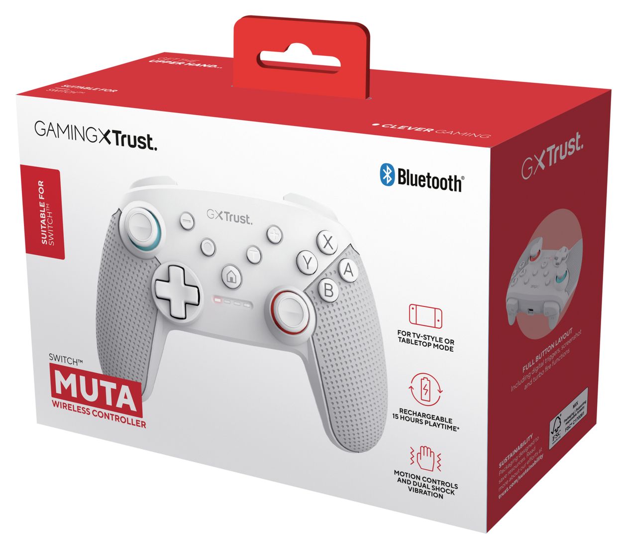 GXT1246 Muta Gamepad für Nintendo Switch, Nintendo Switch Lite  (Weiß) 