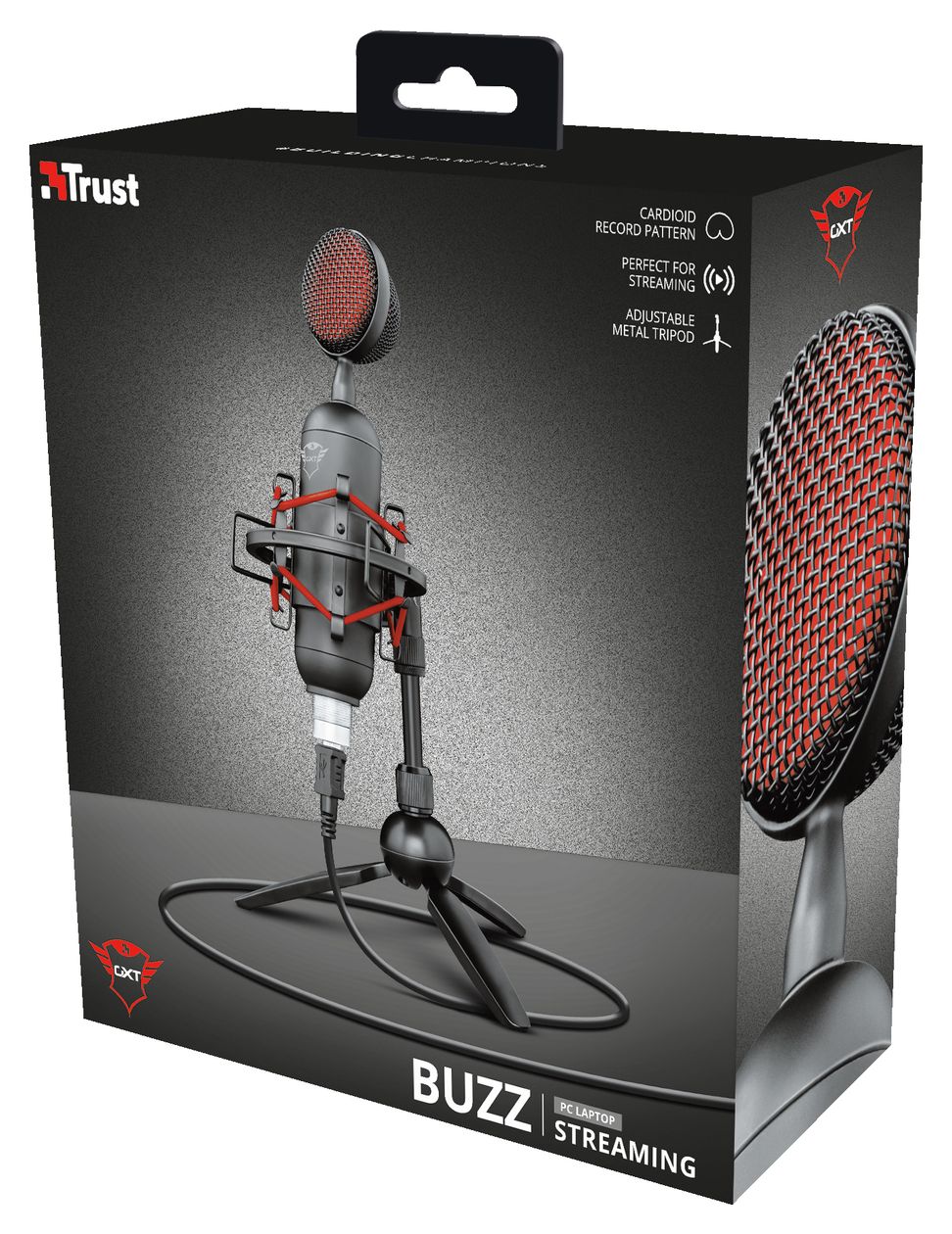 GXT244 Buzz Kabelgebunden PC-Mikrofon 48 kHz USB  (Schwarz, Rot) 