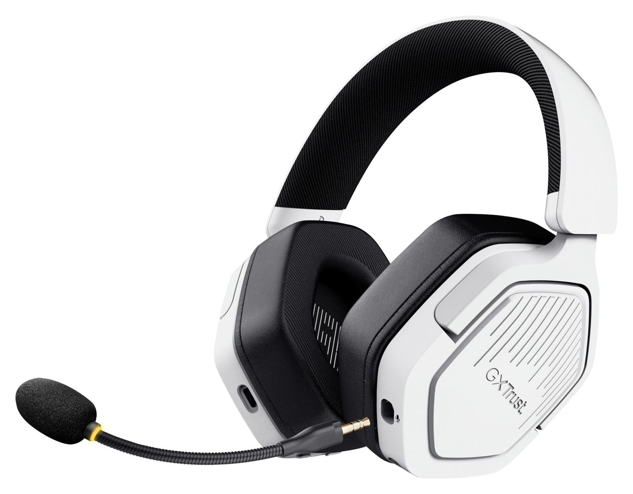 GXT493W Carus Over Ear Bluetooth Kopfhörer kabelgebunden&kabellos 20 h Laufzeit USB Type-C / USB Type-A  (Weiß) 