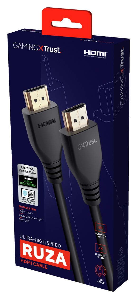 GXT731 Ruza 48 Gbit/s Stecker Gerade HDMI auf HDMI Typ A (Standard) 1,8 m 