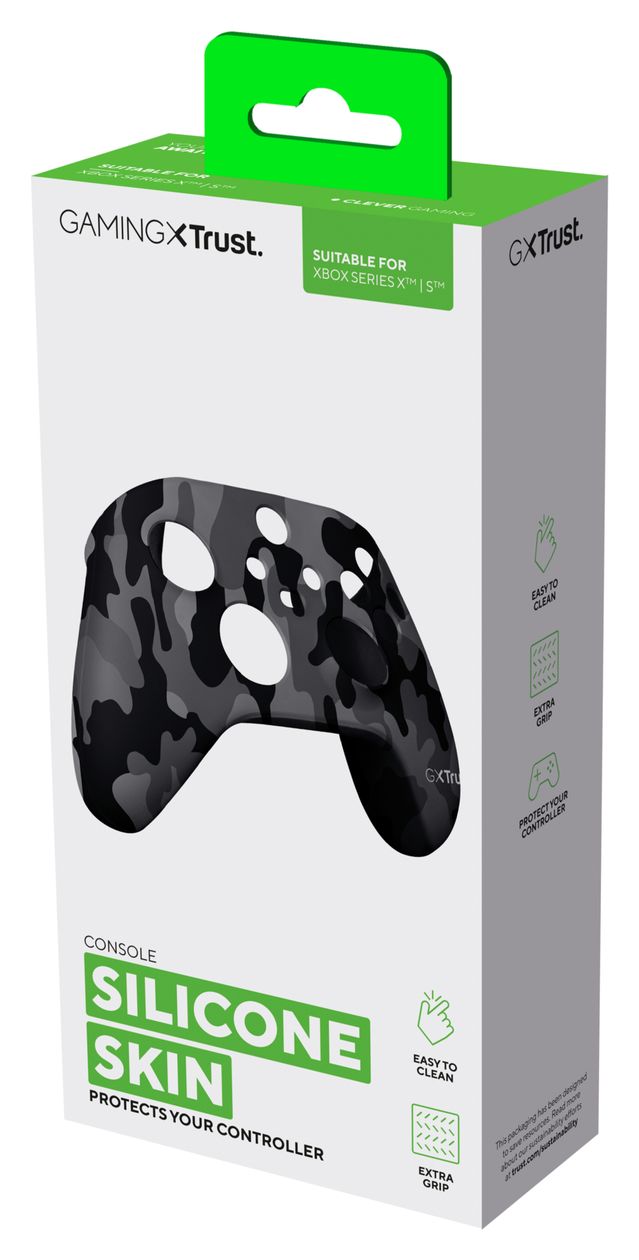 GXT749K Controller Skin Gaming-Controllergehäuse Xbox Series S  (Schwarz/Grau) 