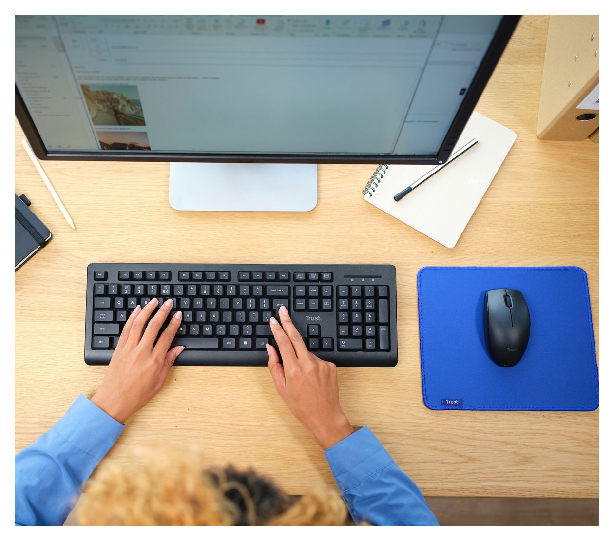 Primo Büro Tastatur RF Wireless  (Schwarz) 