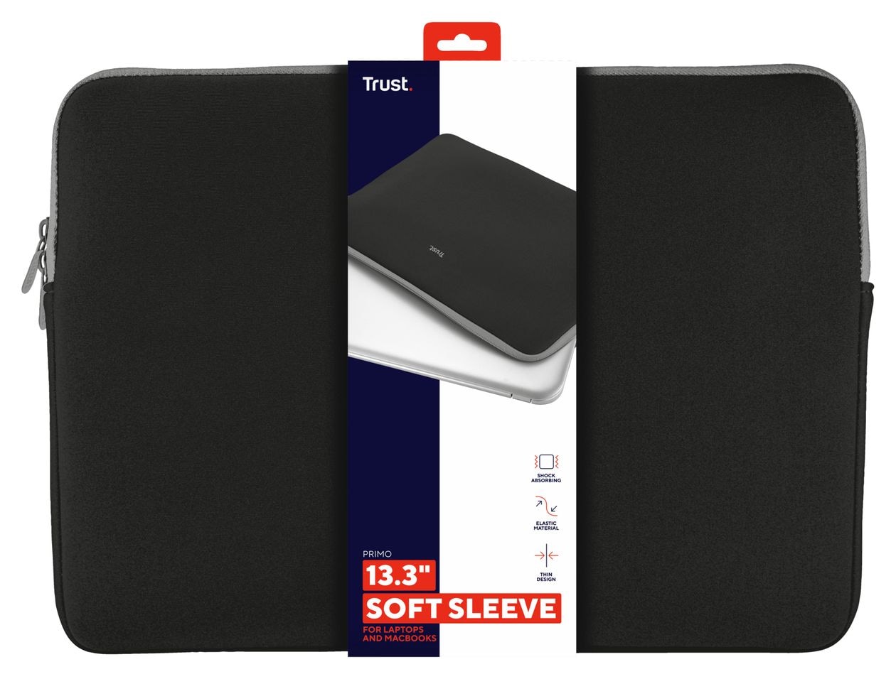 Primo Notebook-Sleeve bis 33,8 cm (13.3 Zoll) (Schwarz) 