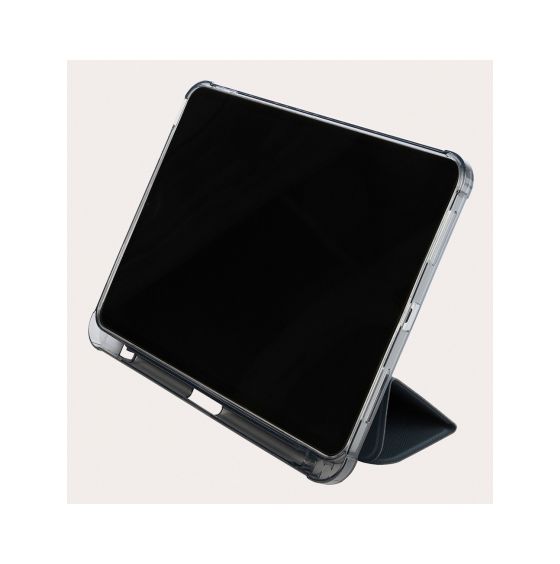 Satin Folio aus Polycarbonat, Thermoplastische Polyurethane (TPU) für Apple iPad A16 und iPad 10.Gen bis 27,7 cm (10.9") Schockresistent (Dunkelblau, Transparent) 