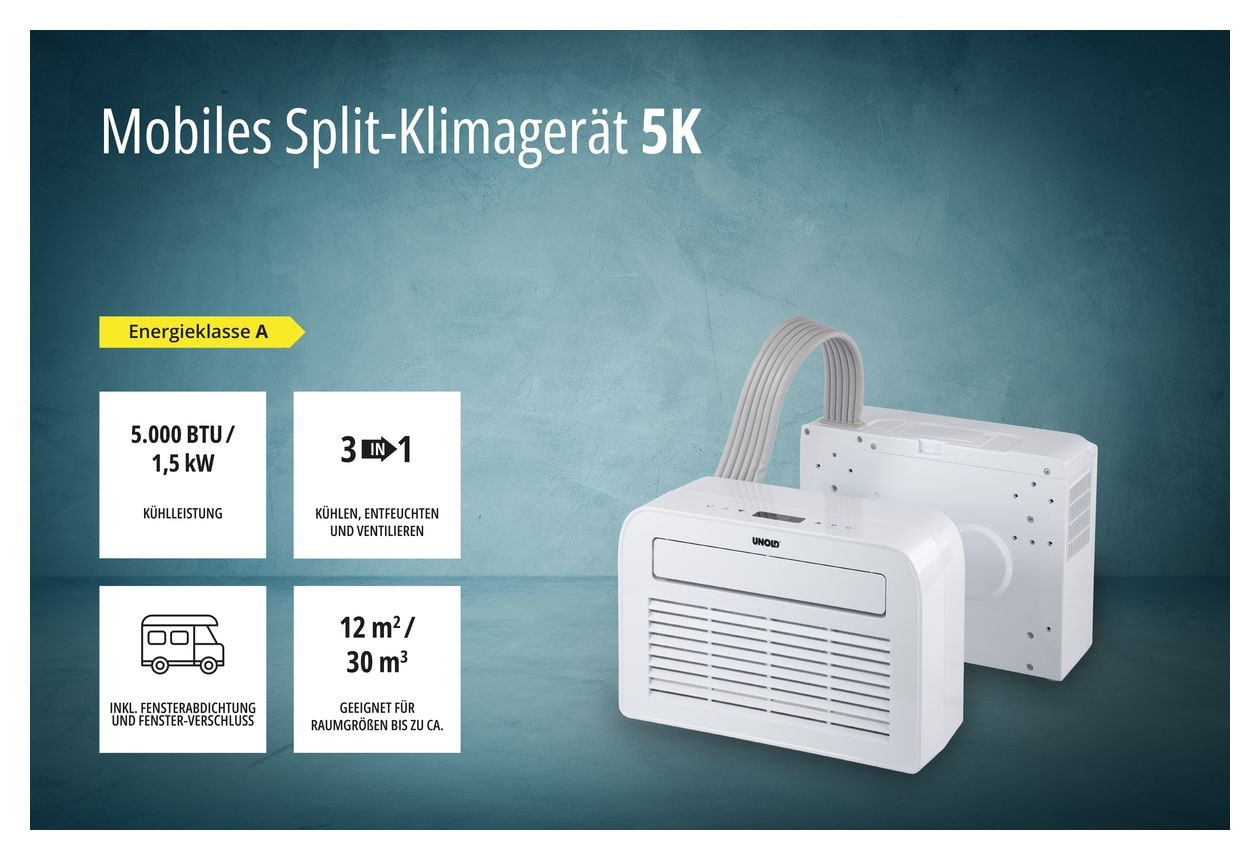 86320 5K Mobiles Split-Klimagerät Mobile Split-Klimaanlage EEK: A 