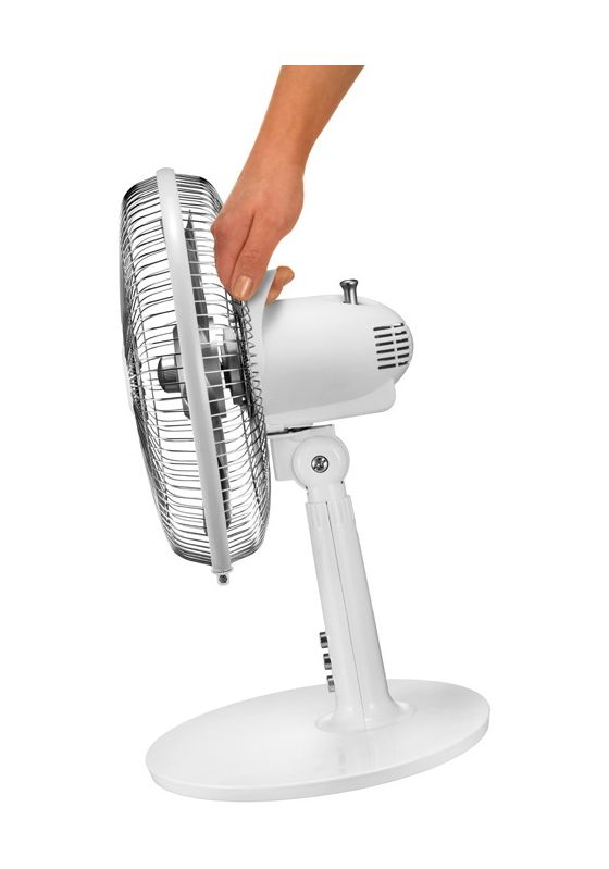 Silverline Ventilator Tisch neigbar  (Silber, Weiß) 