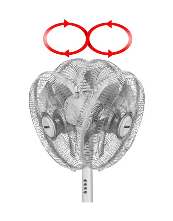 Silverline Ventilator Stand neigbar  (Silber, Weiß) 