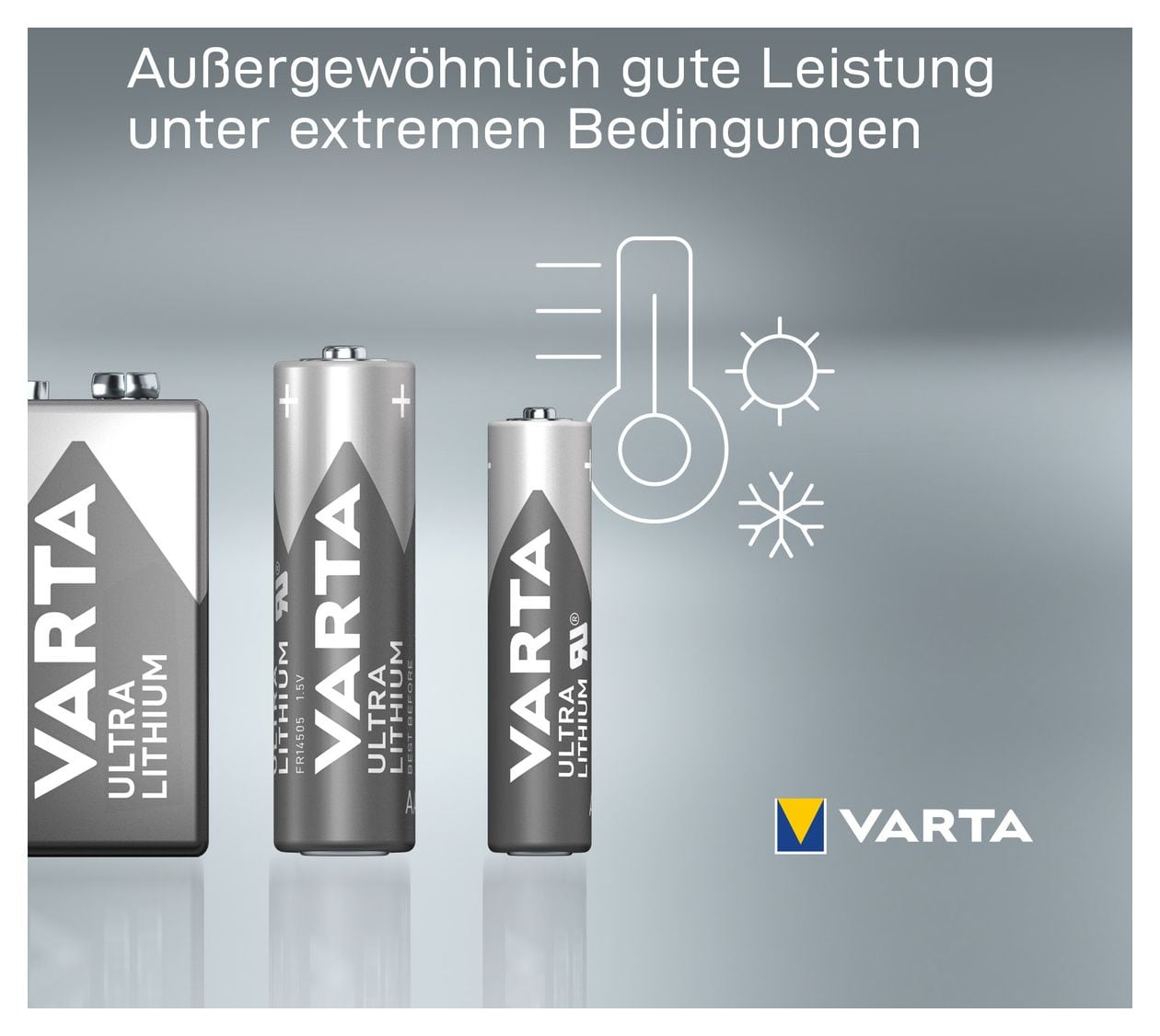 Batterien 9V Blockbatterie, 1 Stück, Ultra Lithium, hohe Leistung für Rauchmelder, Brand- & Feuermelder, Digitalkamera 