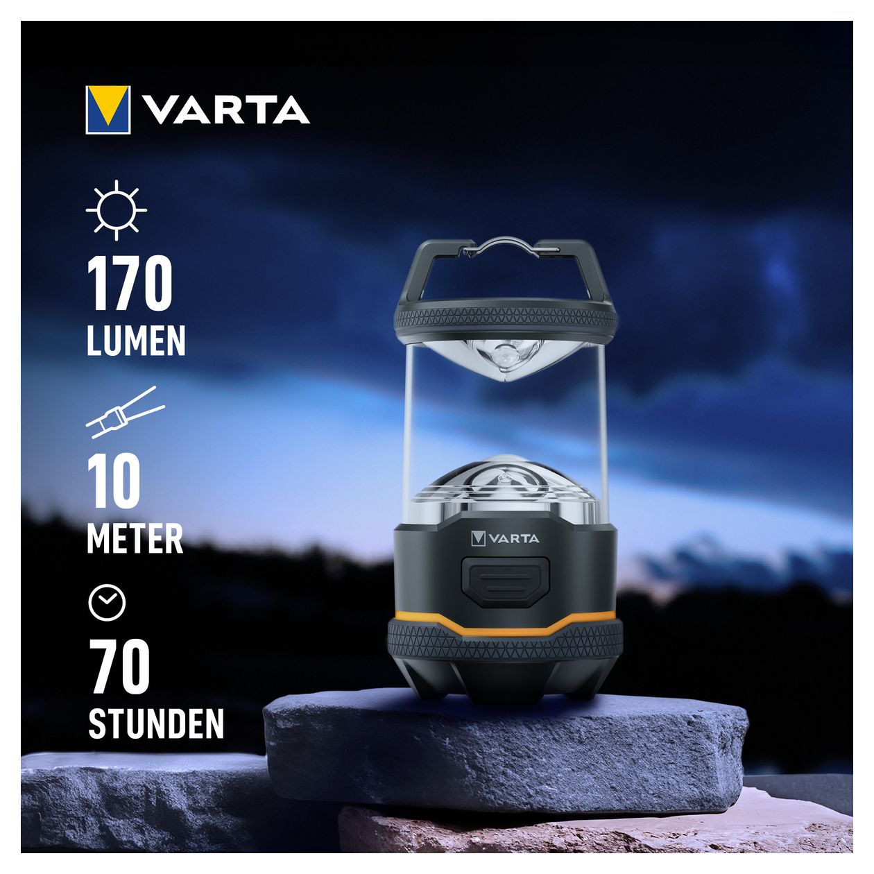 L10 Outdoor Laterne Batterie  (Schwarz) 