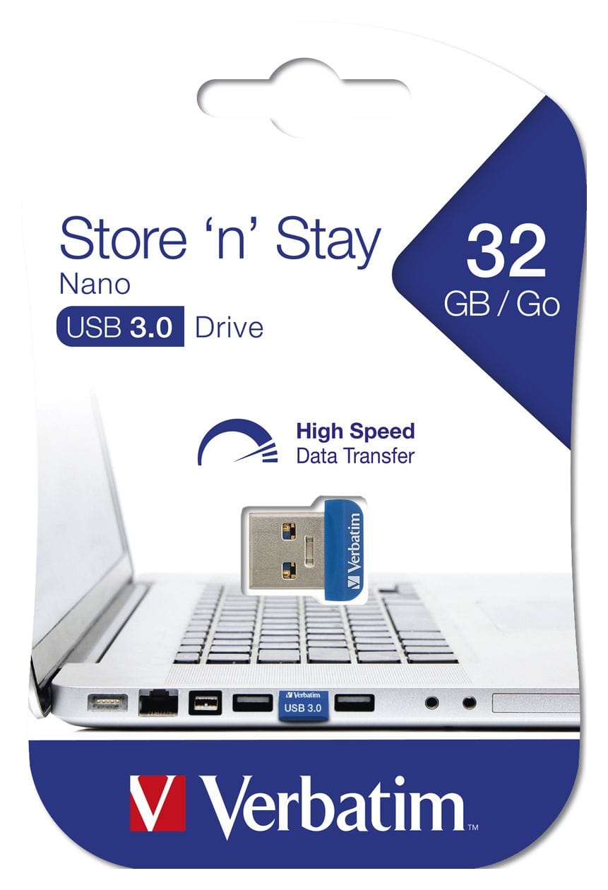 Nano USB Typ-A Stick 32 GB  (Blau) 