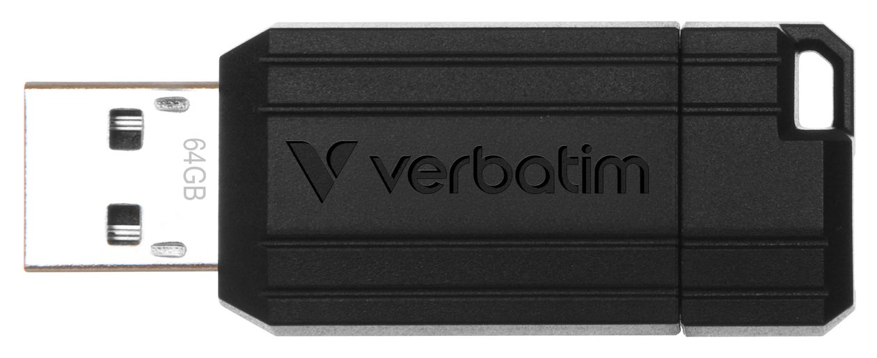PinStripe USB Typ-A Stick 64 GB  (Schwarz) 