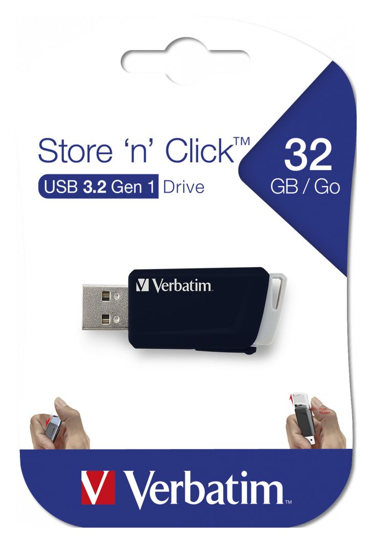 Store 'n' Click USB Typ-A Stick 32 GB  (Schwarz) 
