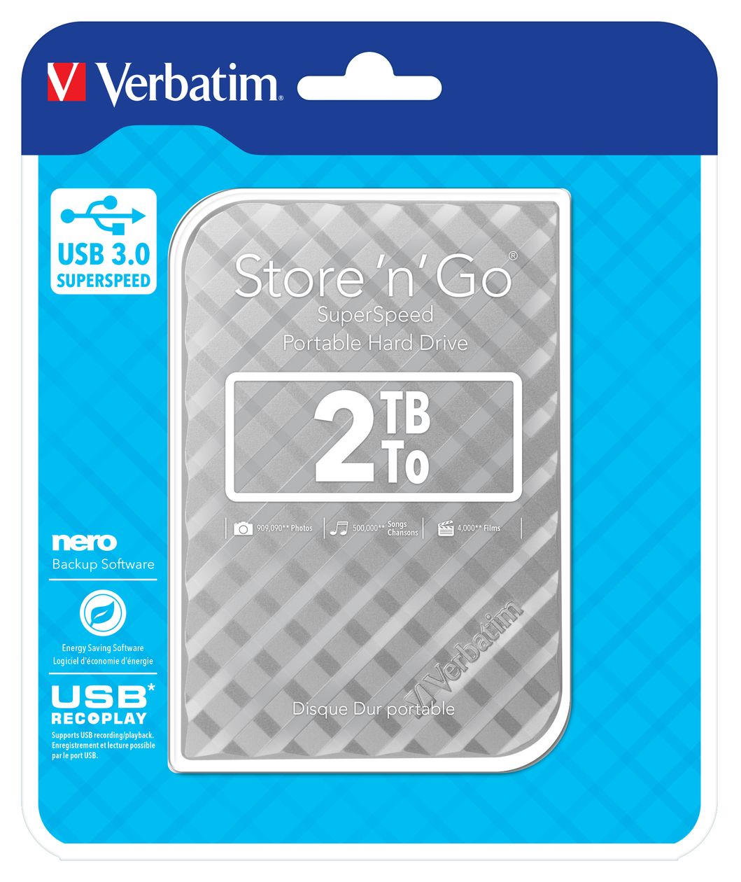Store 'n' Go 2 TB externe Festplatte Micro-USB B  (Silber) 