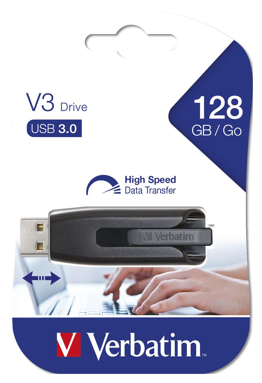 V3 USB Typ-A Stick 128 GB  (Schwarz) 