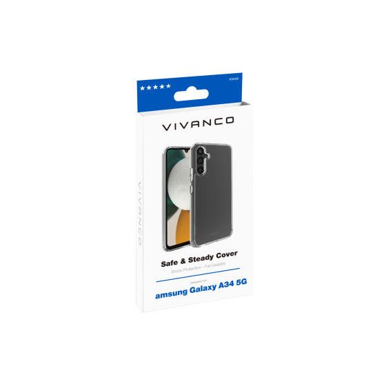 Safe and Steady Cover für Samsung Galaxy A34 5G  (Transparent) 