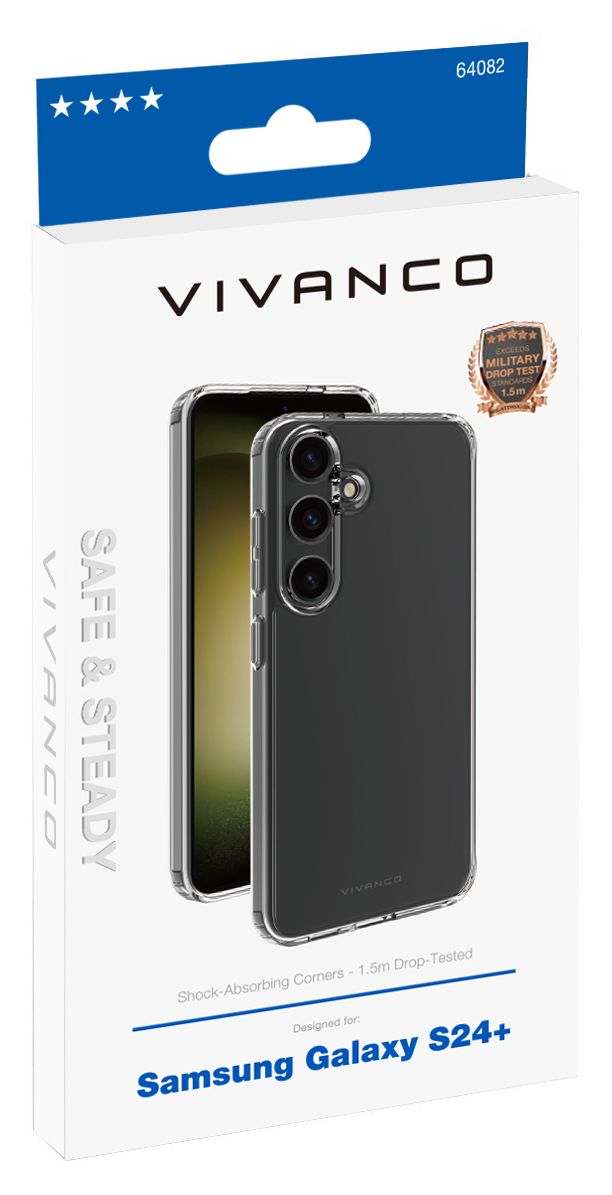 Safe and Steady Cover für Samsung Galaxy S24+  (Transparent) 