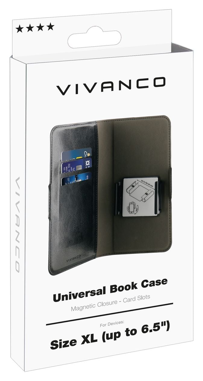 Universal Book Case Geldbörsenhülle für Universal  (Schwarz) 