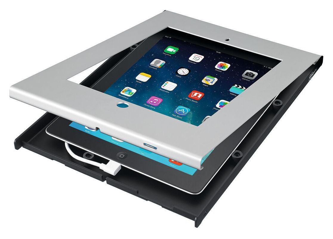 PTS1213 TabLock aus Aluminium, Stahl für Apple iPad Air 1 / 2 & iPad Pro 9.7 bis 24,6 cm (9.7")  (Silber) 