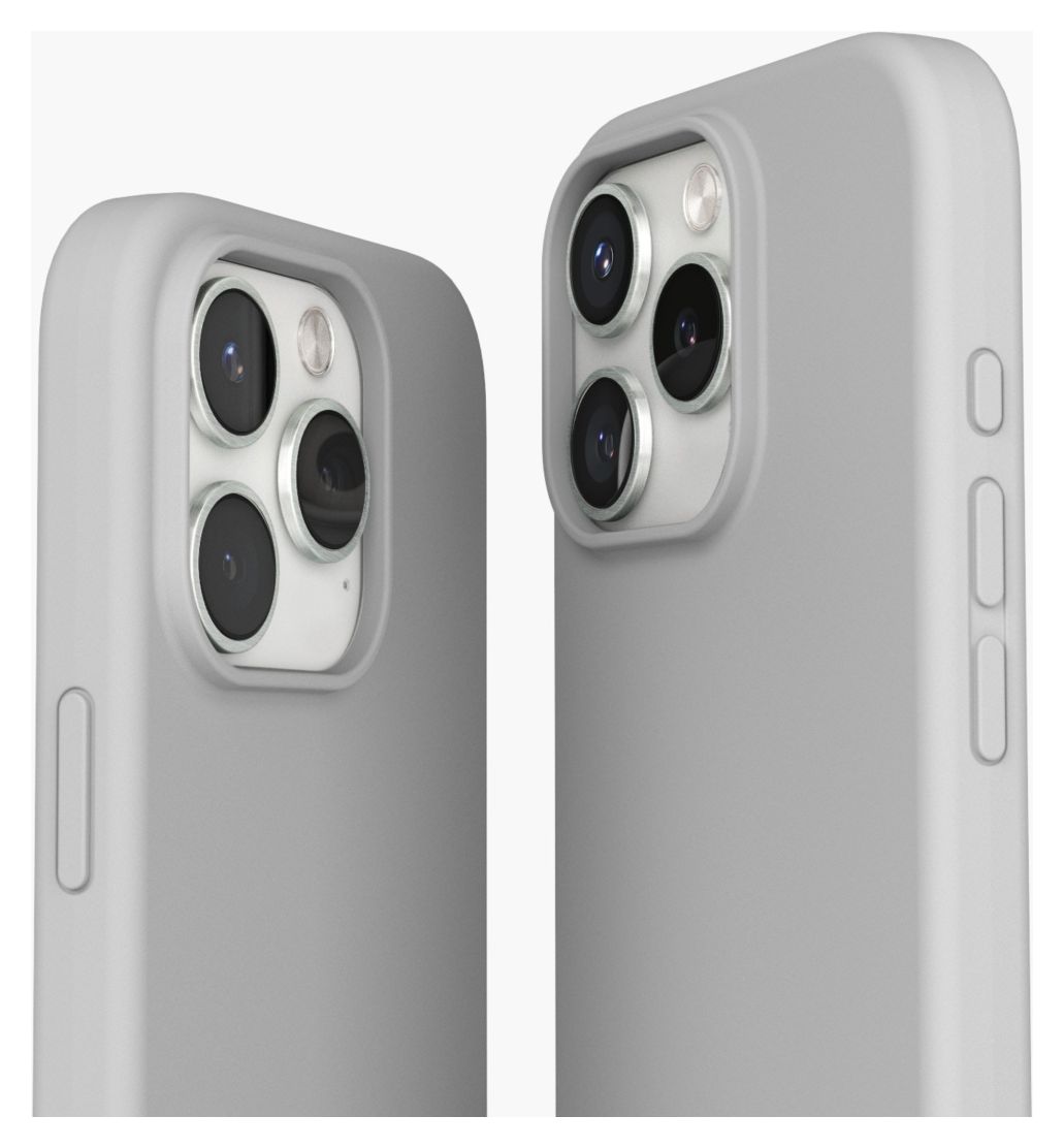 Soft Silicone Case Cover für Apple iPhone 16 Pro Max  (Grau) 