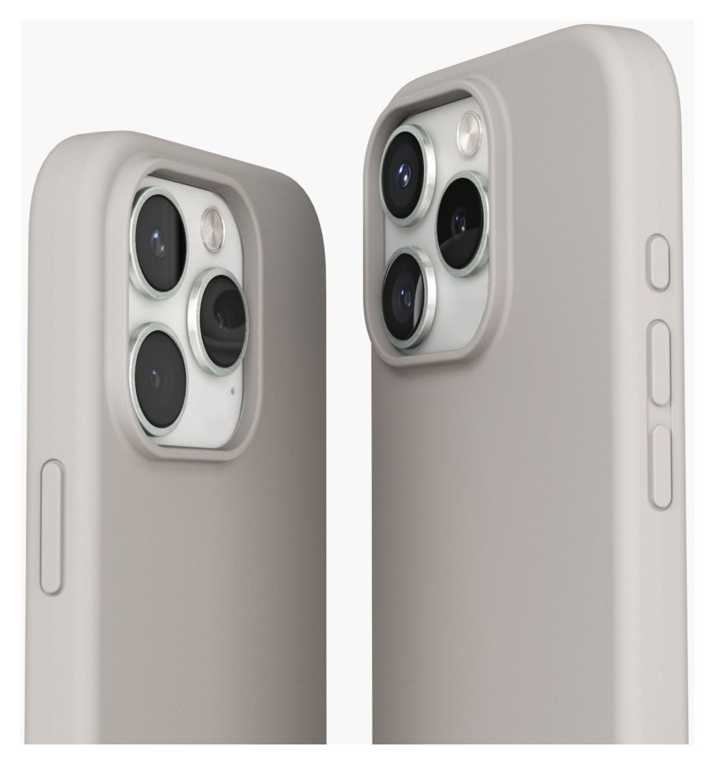 Soft Silicone Case Cover für Apple iPhone 16 Pro Max  (Cremefarben) 