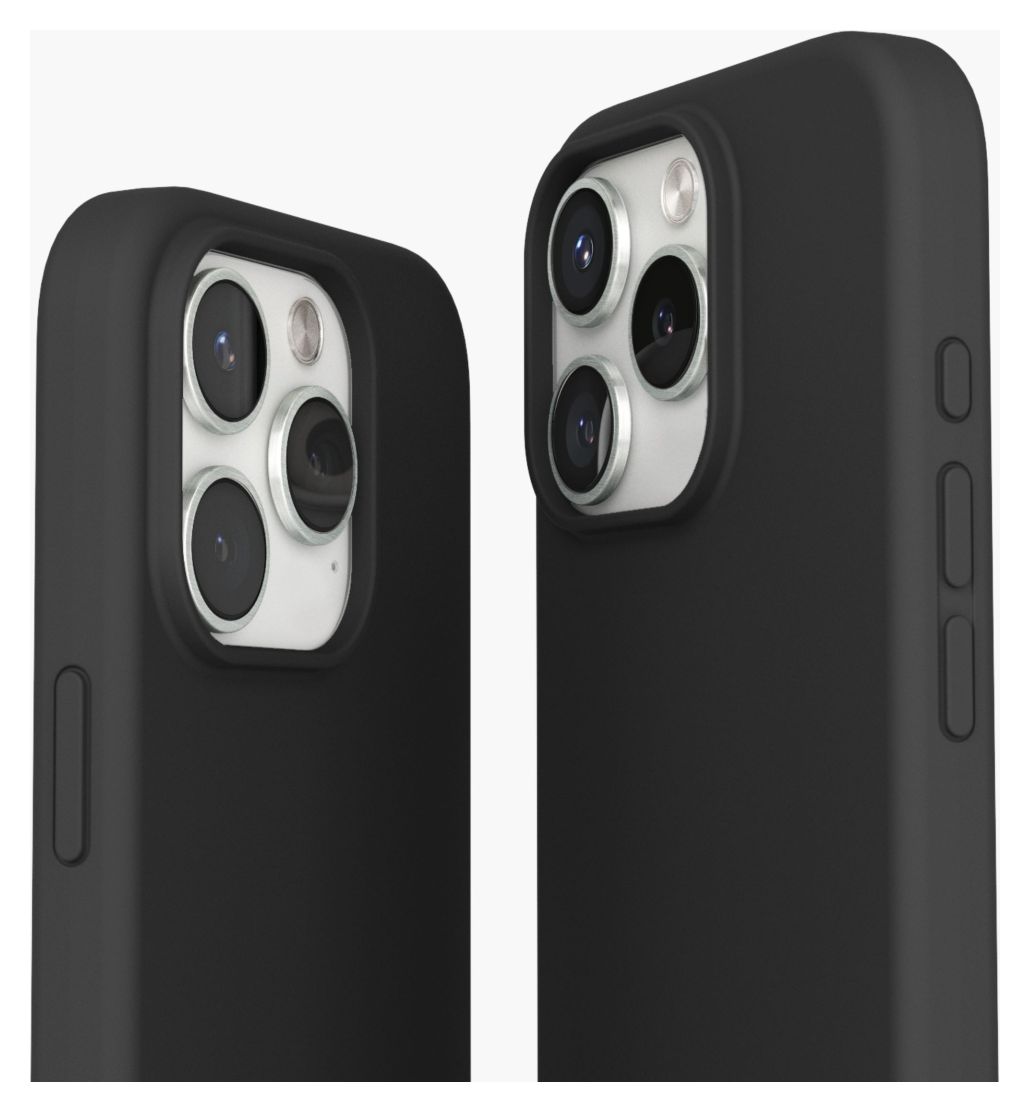 Soft Silicone Case Cover für Apple iPhone 16 Pro  (Schwarz) 