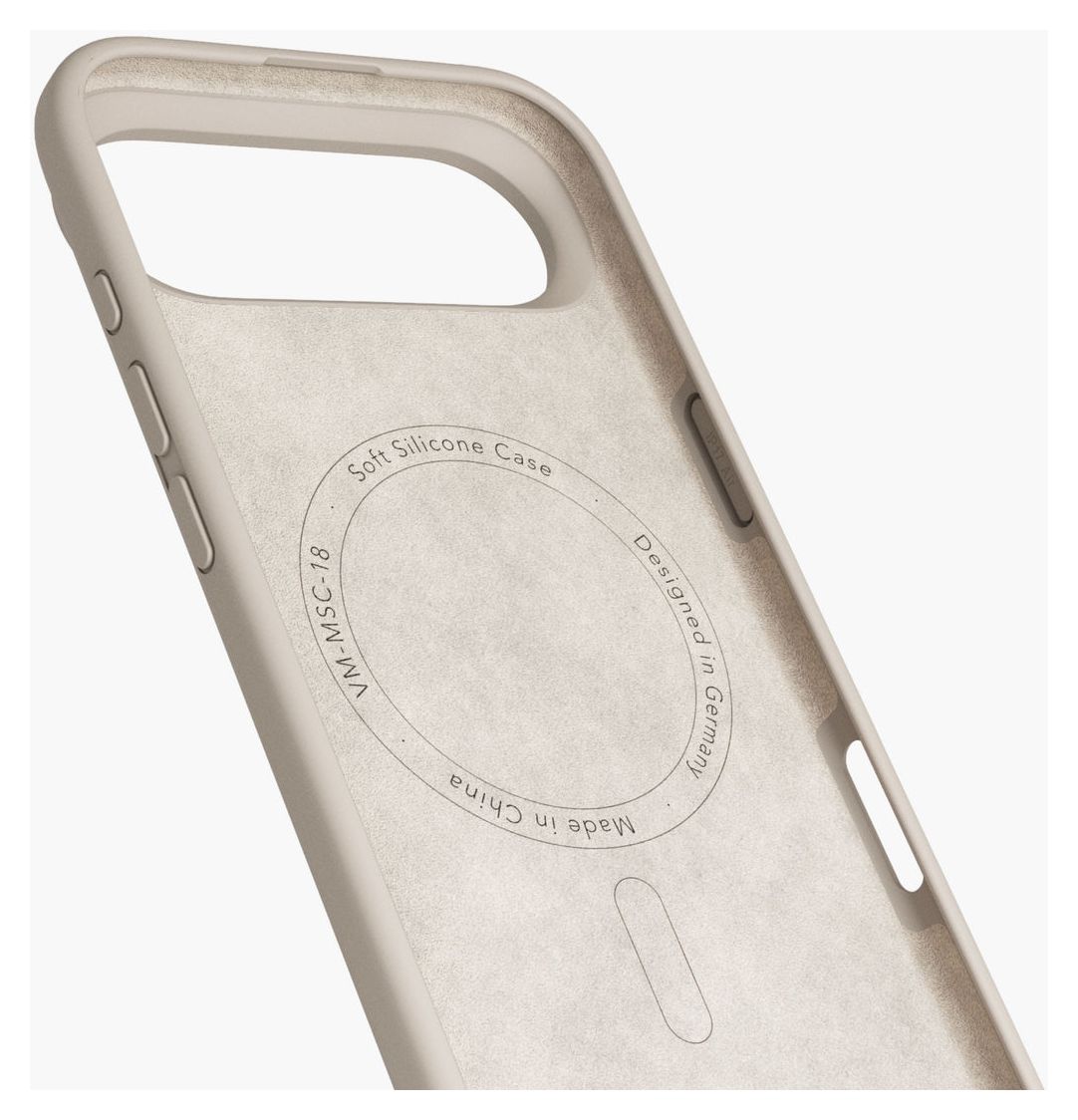 Soft Silicone Case Cover für Apple iPhone 17 Air  (Cremefarben) 