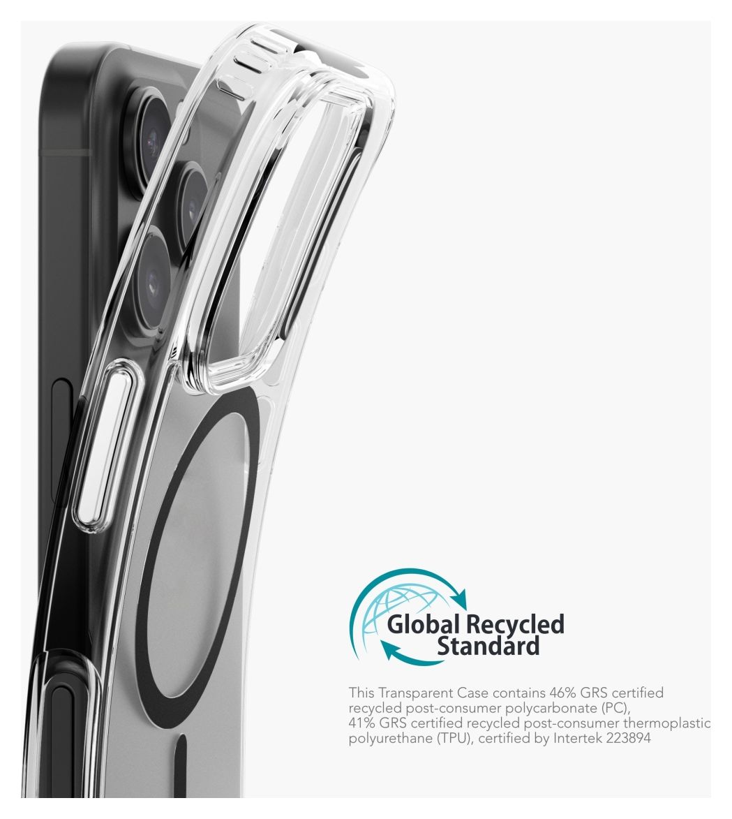 Transparent Case Cover für Apple iPhone 16 Pro (Schwarz, Transparent) 