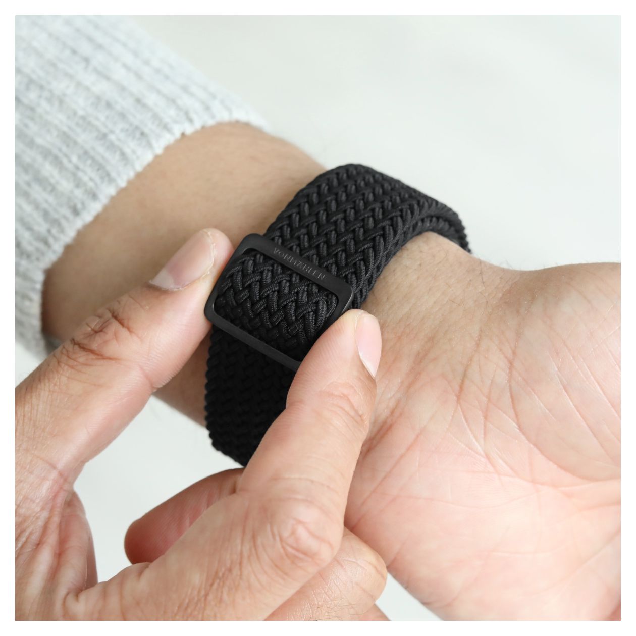 Woven Loop Armband Apple Watch  (Schwarz) 