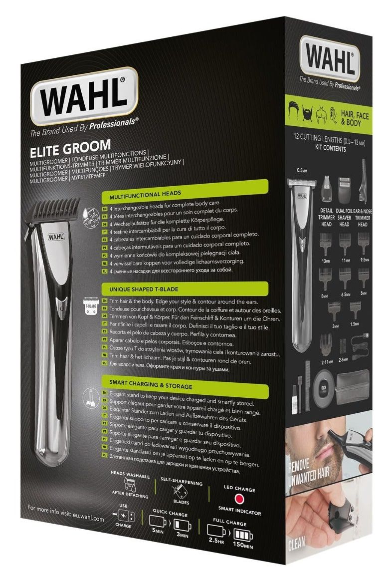 3028050 Elite Groom Haarschneider Batterie/Akku 10 Aufsteckkämme 