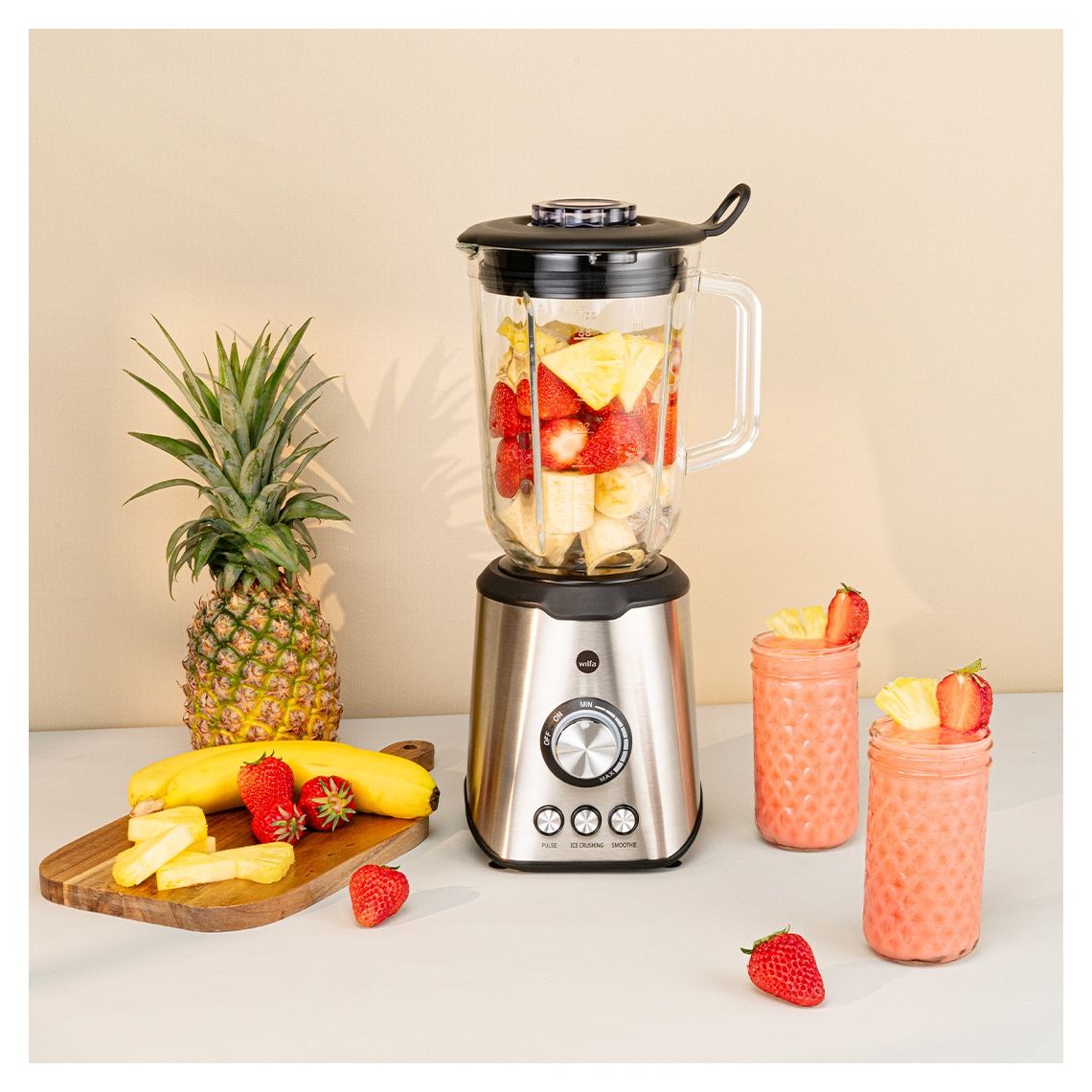 BLPS-1000 1,5 l Standmixer 3 Geschwindigkeiten 1000 W  (Silber) 