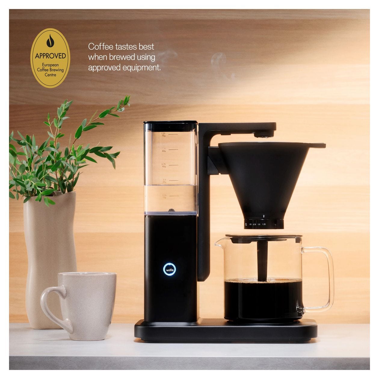 CM10AB-M125 10 Tassen Filterkaffeemaschine 1,2 l (Schwarz, Transparent) 