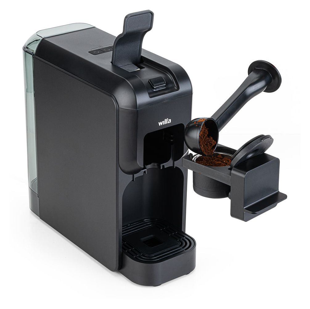 MMA1T-TC15 Volo Multi Mini Kaffeekapsel, Gemahlener Kaffee Maschine  (Schwarz) 