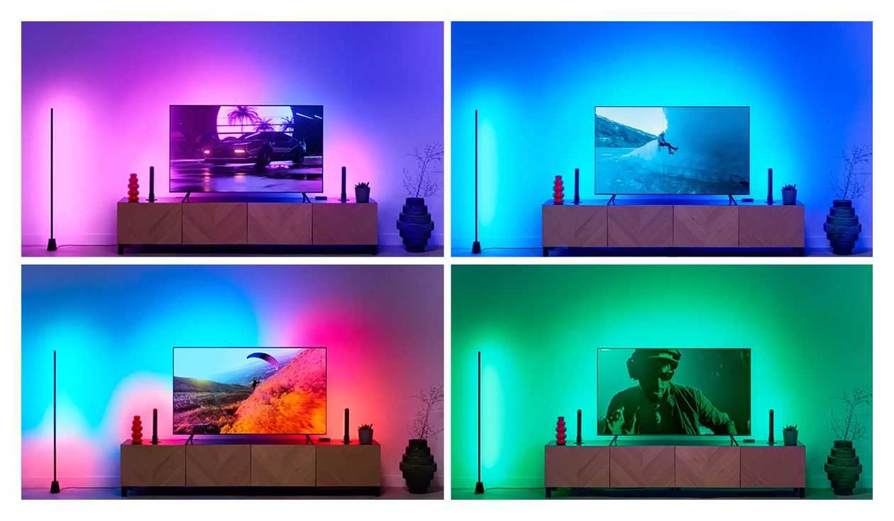 Sync Box Starter-Kit – Umgebungslicht für 75–85 Zoll Fernseher LED Set für intelligente Beleuchtung 3400 mm Multi 