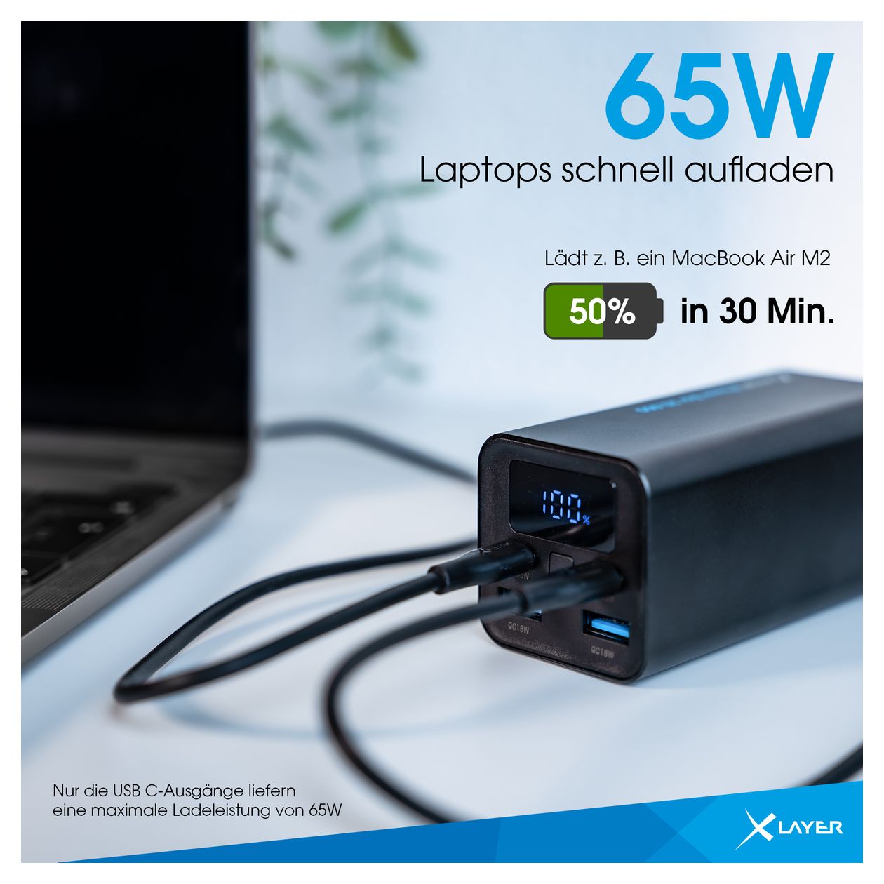 Power Bar 20000 mAh Powerbank USB Typ-C  (Schwarz) 