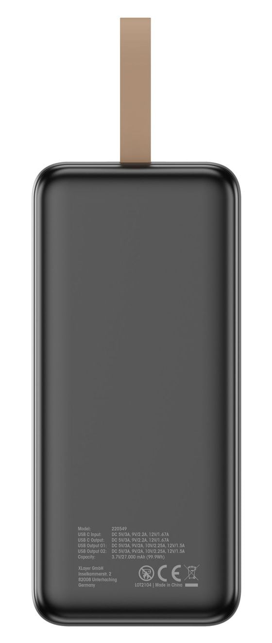 Rapid 27000 mAh Powerbank USB Typ-C  (Schwarz) 