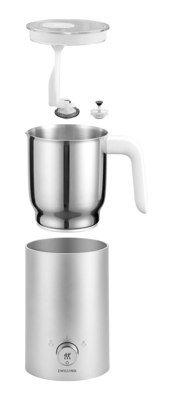 Enfinigy Milchaufschäumer Automatischer Milchaufschäumer/-wärmer ca. 400 ml  (Silber) 